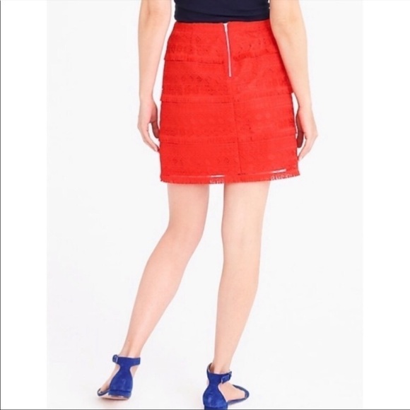 Nwt J. Crew Factory Lace Fringe Skirt - Picture 2 of 9